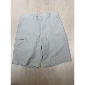 Grand Slam Men Shorts Performance Stretch Khaki Heather Golf Shorts‎ Size 32